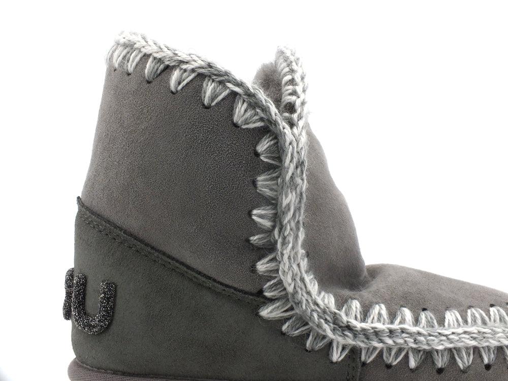 MOU Eskimo 18 Glitter Logo Stivaletto Pelo New Grey MU.FW101050A - Sandrini Calzature e Abbigliamento