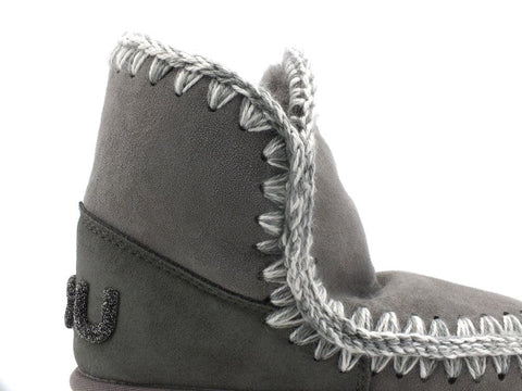MOU Eskimo 18 Glitter Logo Stivaletto Pelo New Grey MU.FW101050A - Sandrini Calzature e Abbigliamento