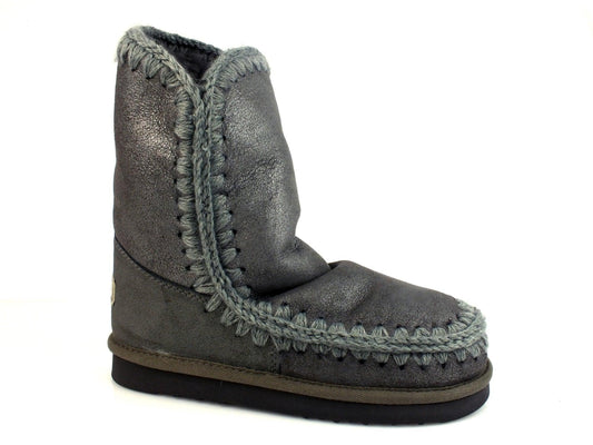 MOU ESKIMO 24 stivaletto donna pelo lana PELLE DUIRO GRIGIO ANTRACITE - Sandrini Calzature e Abbigliamento