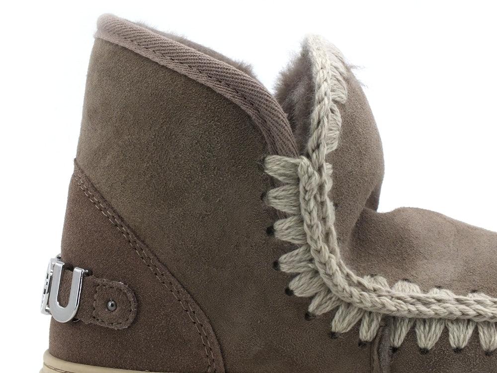 MOU Eskimo Sneaker Big Metal Logo Stivaletto Pelo Elgry Grey MU.FW111008A - Sandrini Calzature e Abbigliamento