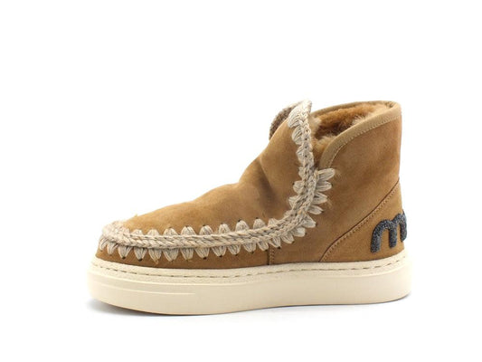 MOU Eskimo Sneaker Bold Glitter Logo Stivaletto Pelo Tobacco MU.FW411001A - Sandrini Calzature e Abbigliamento