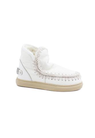 MOU Eskimo Sneaker Rhineston Stivaletto Pelo WXWHI Waxi White - Sandrini Calzature e Abbigliamento