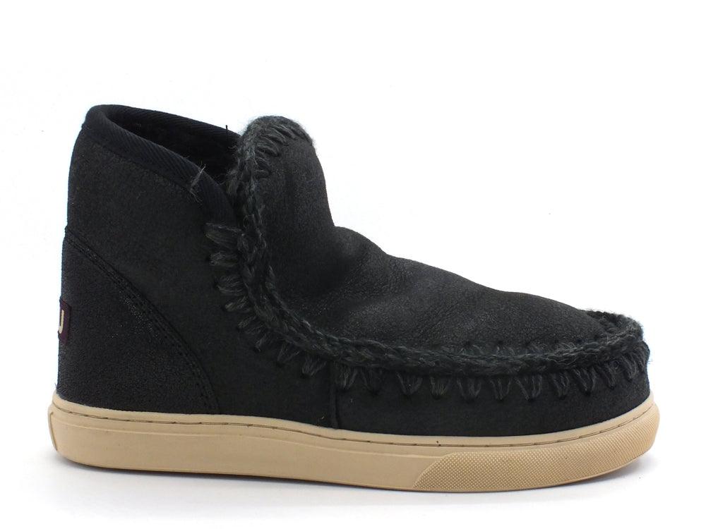 MOU Eskimo Sneaker Stivale Pelo Laminato Black Grey MU.FW111000B - Sandrini Calzature e Abbigliamento