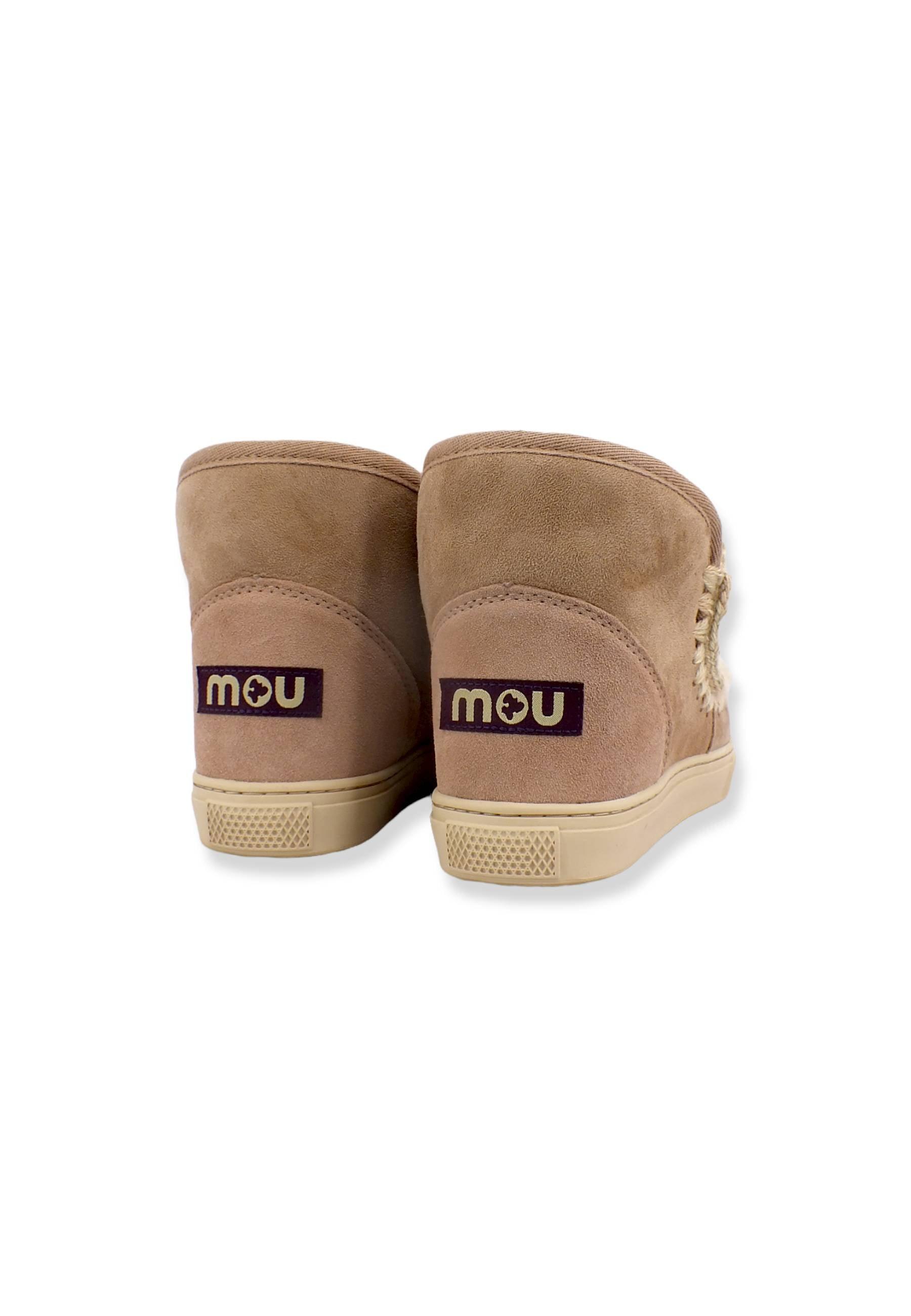 MOU Eskimo Sneaker Stivaletto Pelo Beige Camel - Sandrini Calzature e Abbigliamento