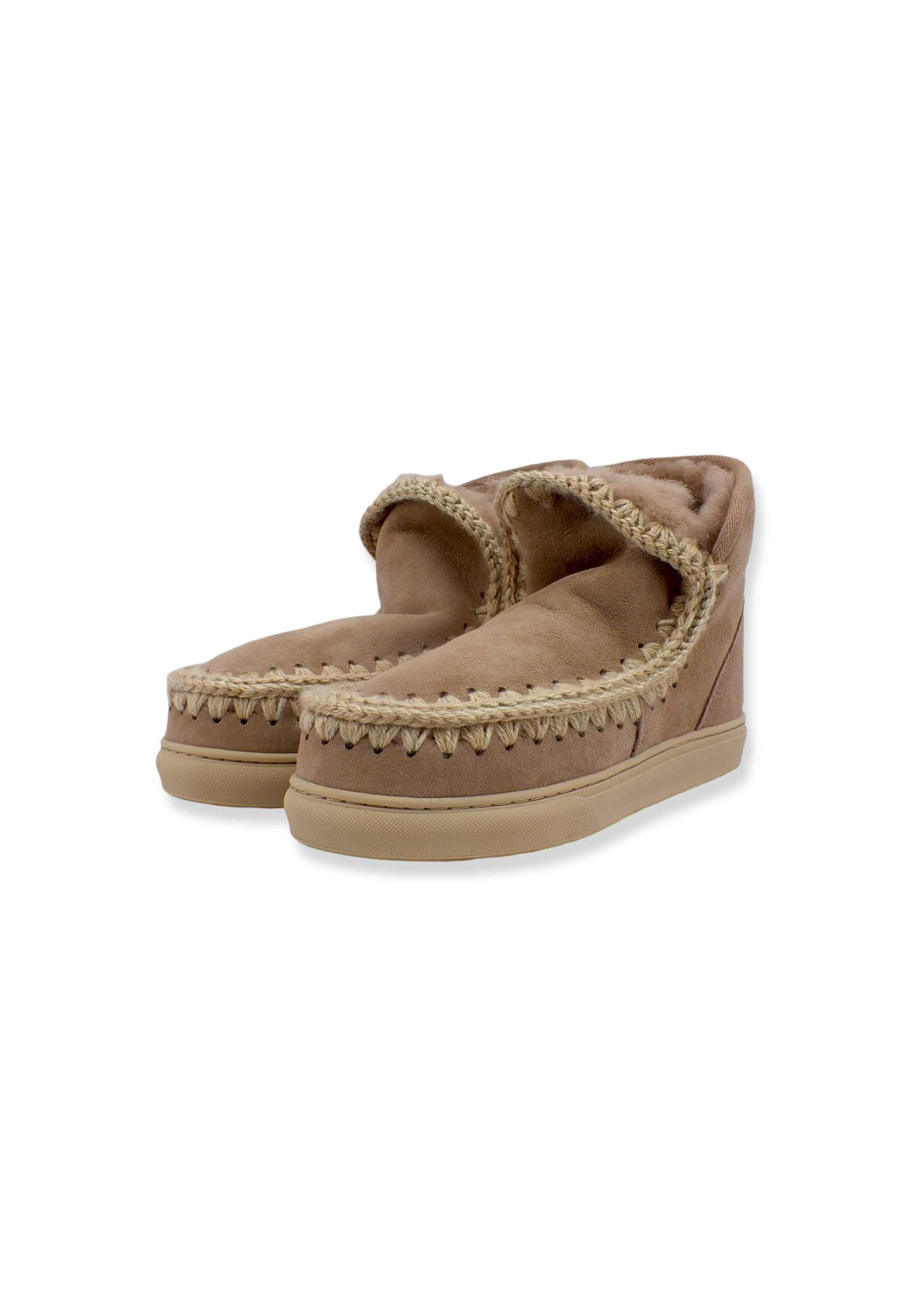 MOU Eskimo Sneaker Stivaletto Pelo Beige Camel - Sandrini Calzature e Abbigliamento