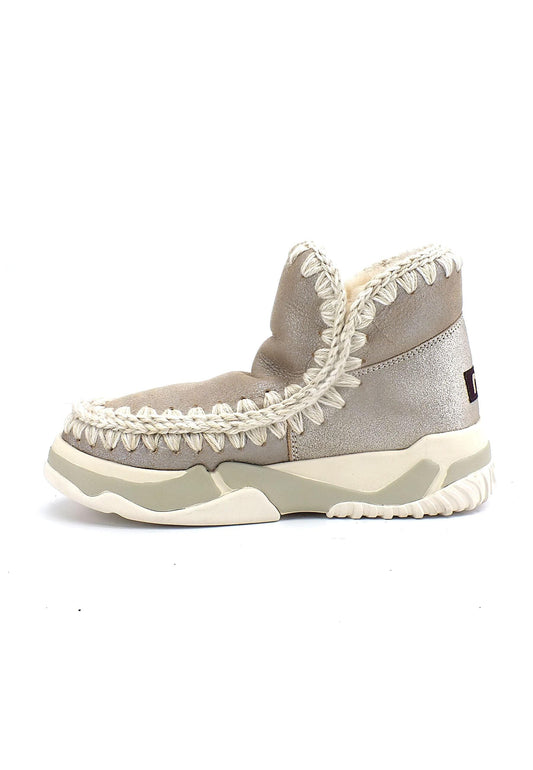 MOU Eskimo Trainer Stivaletto Pelo Donna Stone Metallic - Sandrini Calzature e Abbigliamento