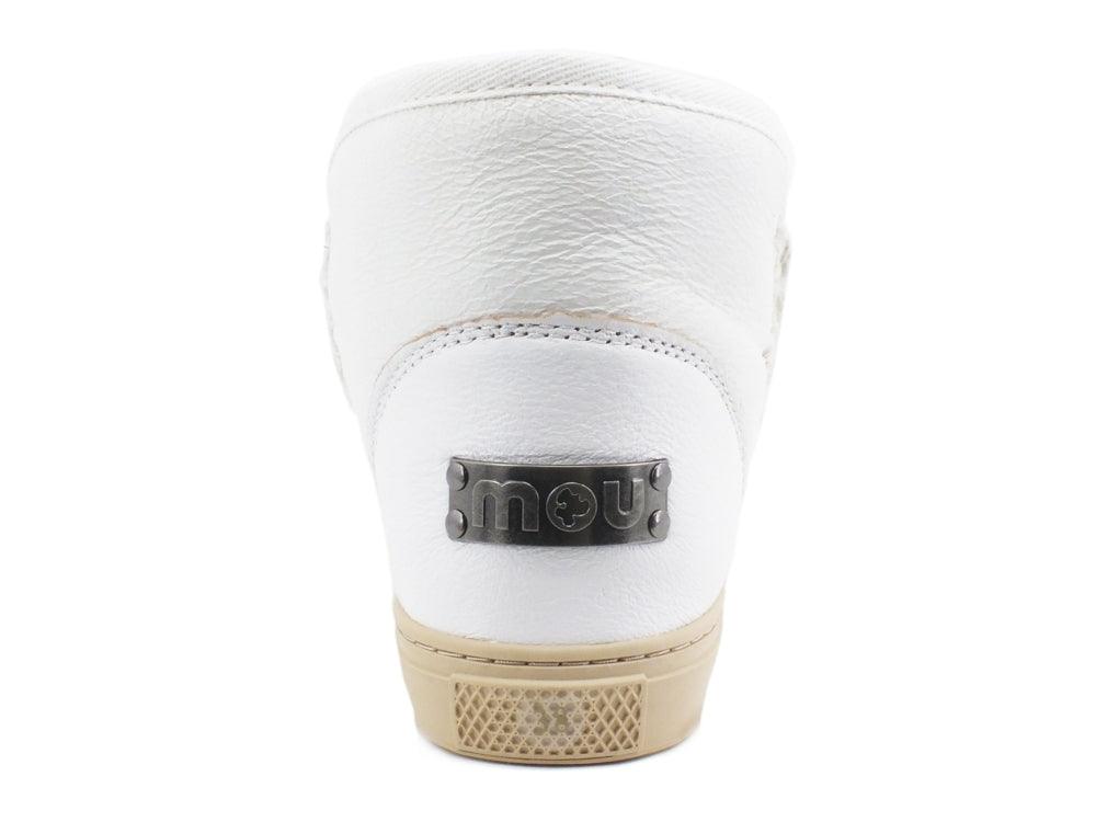 MOU Mini Eskimo Sneaker Rhinestones Stivale Pelo Pietre Waxi White MU.FW111001C - Sandrini Calzature e Abbigliamento