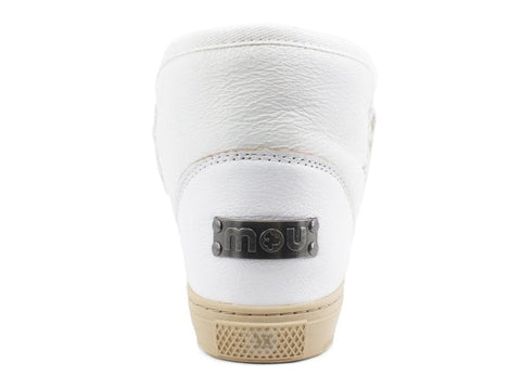 MOU Mini Eskimo Sneaker Rhinestones Stivale Pelo Pietre Waxi White MU.FW111001C - Sandrini Calzature e Abbigliamento