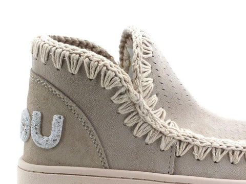 MOU Monochrome Suede Sneaker Match Glitter Chalk MU.SW211022O - Sandrini Calzature e Abbigliamento