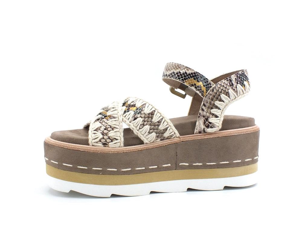MOU Platform Criss Cross Upper Sandalo Platform RKSNA Snake MU.SW351000C - Sandrini Calzature e Abbigliamento