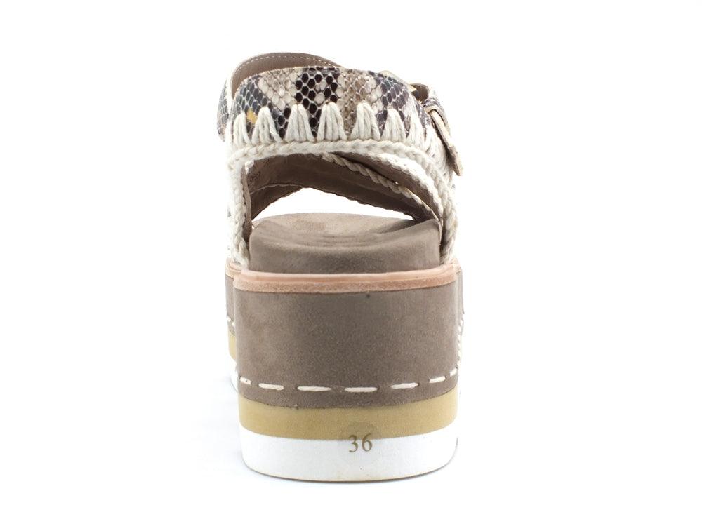 MOU Platform Criss Cross Upper Sandalo Platform RKSNA Snake MU.SW351000C - Sandrini Calzature e Abbigliamento