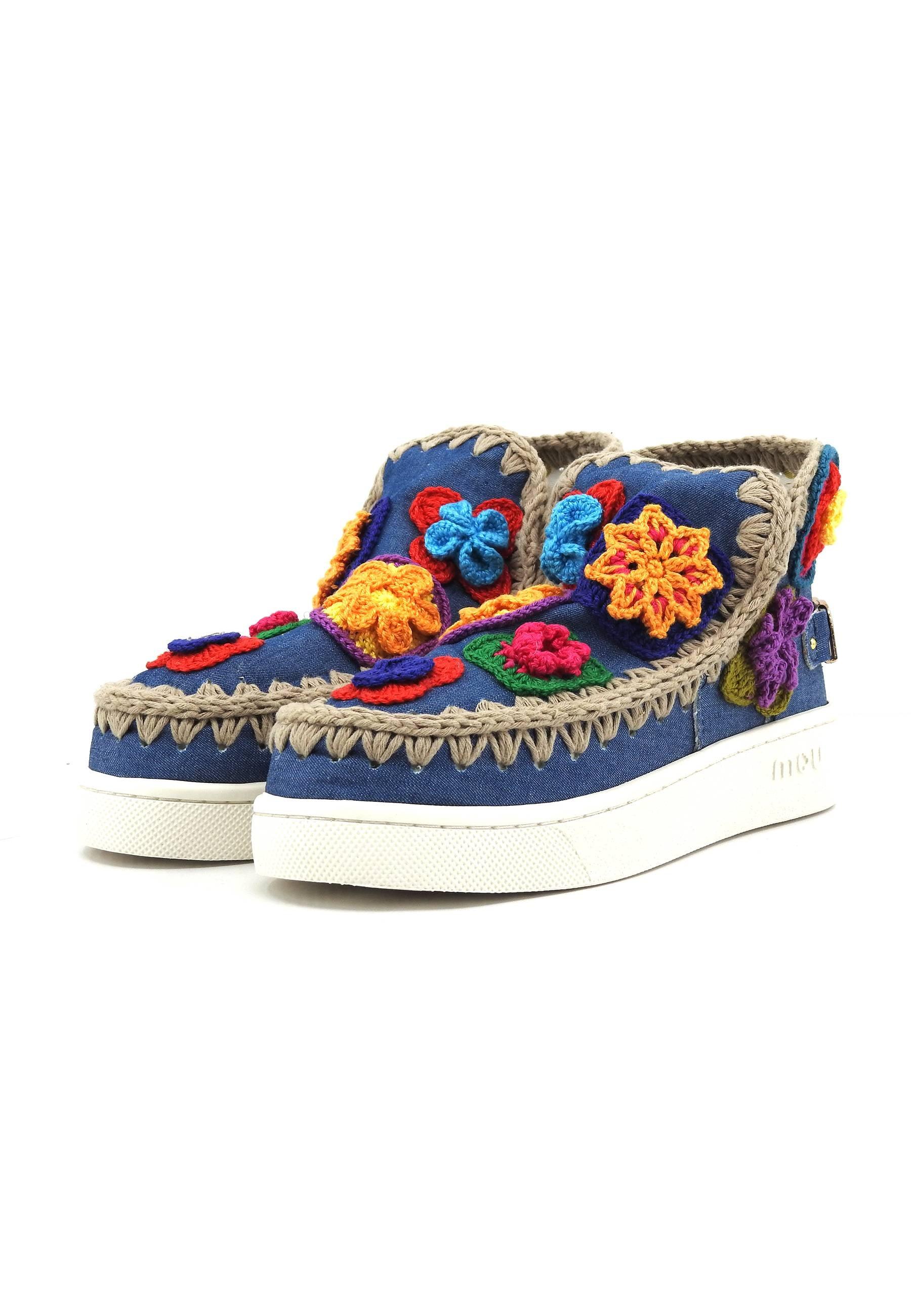 MOU Summer Eskimo Stivaletto Donna Denim Fantasia MU.SW211051K - Sandrini Calzature e Abbigliamento