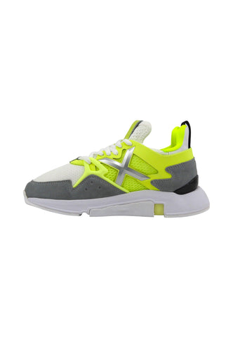 MUNICH Click Women 69 Sneaker Donna White Grey Verde Fluo 4172069 - Sandrini Calzature e Abbigliamento