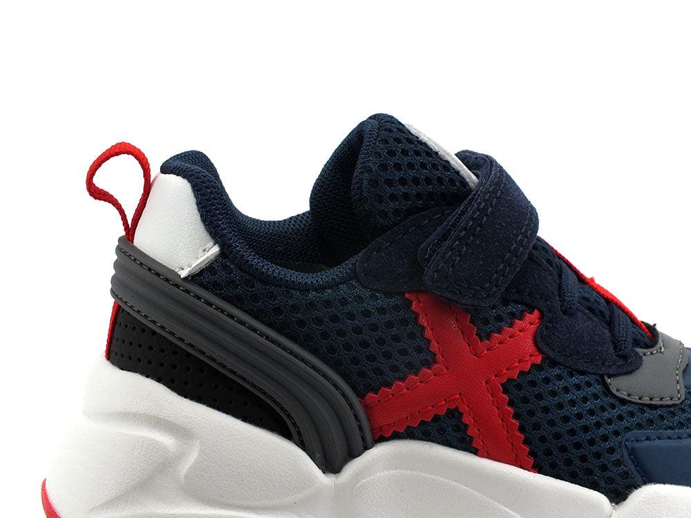 MUNICH Mini Track Vco 43 Sneaker Blue Red Grey 8890043 - Sandrini Calzature e Abbigliamento