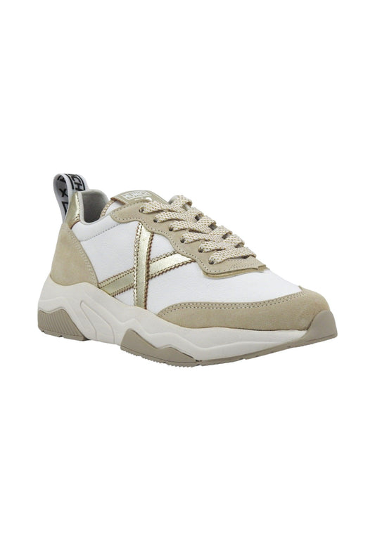 MUNICH Wave 157 Sneaker Donna White Beige Gold 8770157 - Sandrini Calzature e Abbigliamento