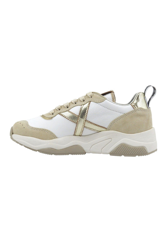 MUNICH Wave 157 Sneaker Donna White Beige Gold 8770157 - Sandrini Calzature e Abbigliamento