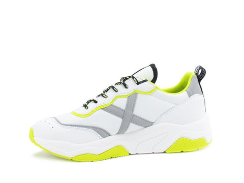 MUNICH Wave 52 Sneaker Donna White Fluo Yellow 8770052 - Sandrini Calzature e Abbigliamento