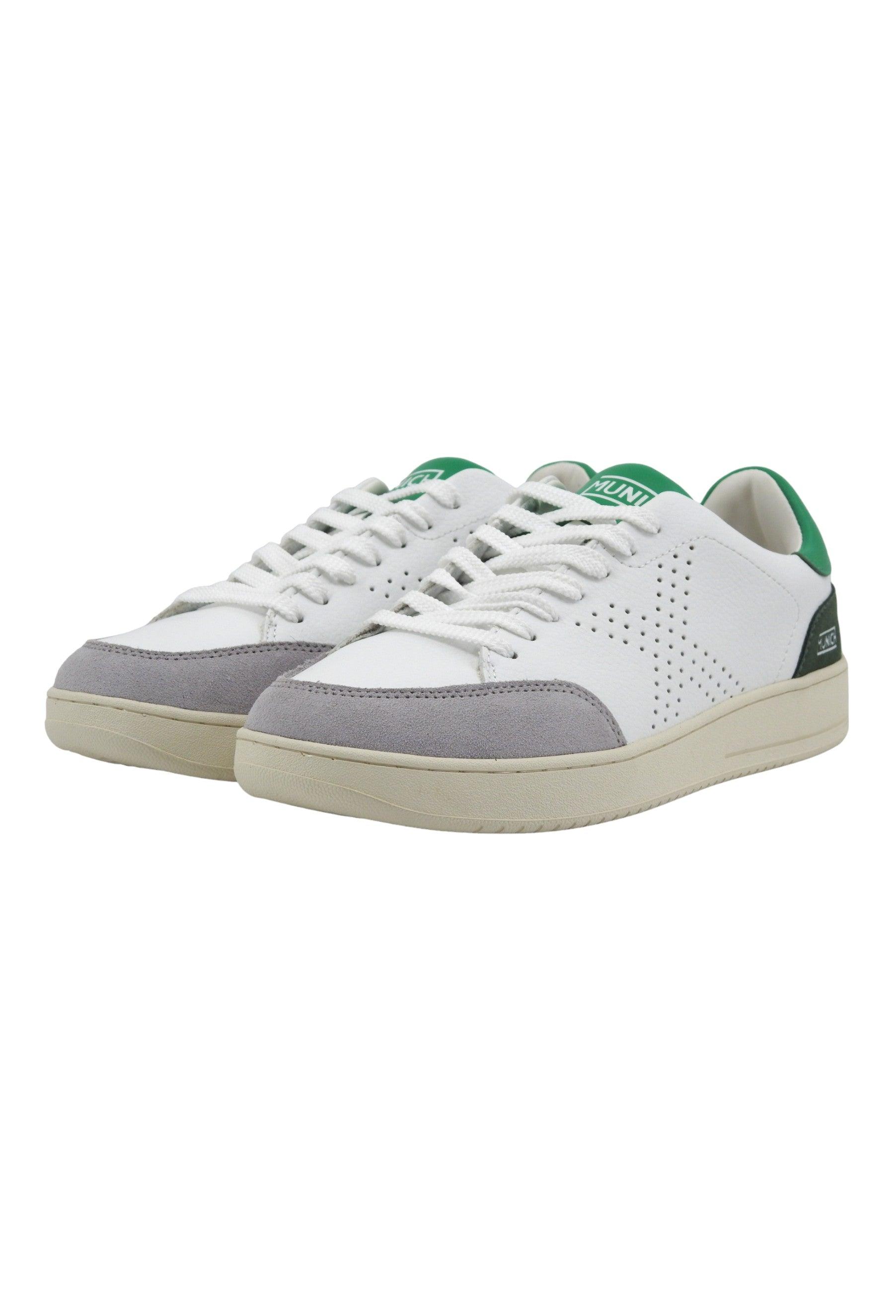 MUNICH X Court 05 Sneaker Uomo White Grey Green 8837005 - Sandrini Calzature e Abbigliamento