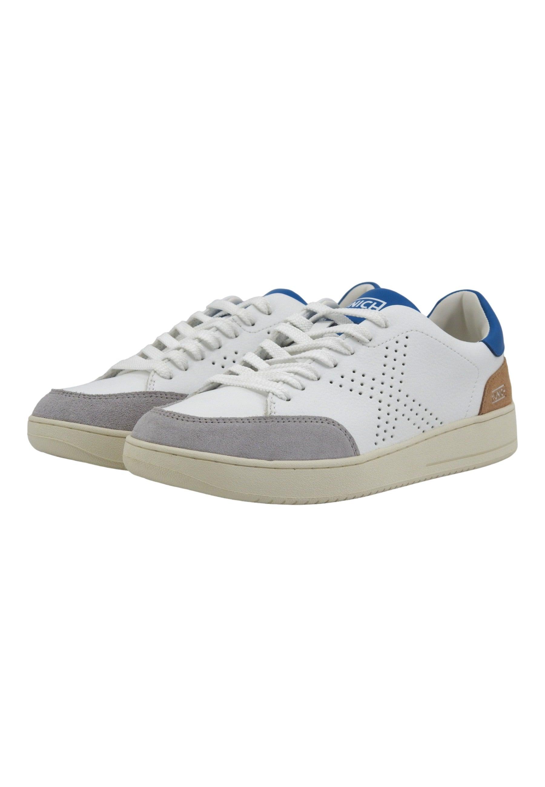 MUNICH X Court 08 Sneaker Uomo White Grey Blue 8837008 - Sandrini Calzature e Abbigliamento