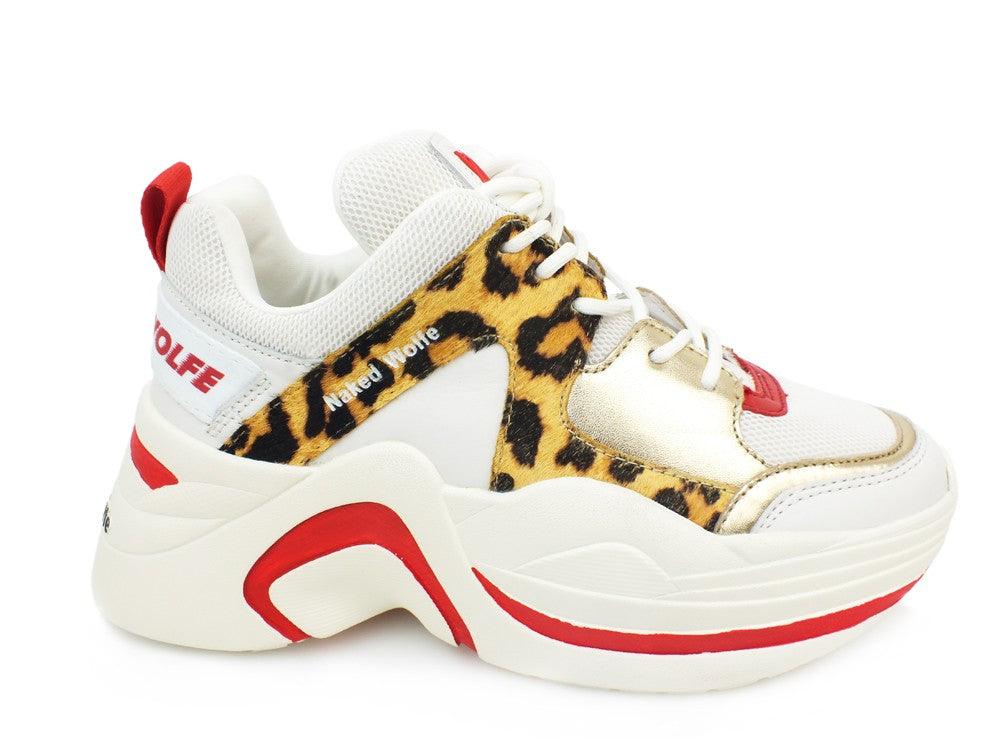 NAKED WOLFE Track Red Leopard Combo NWSTRACK - Sandrini Calzature e Abbigliamento