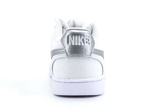 NIKE Wmns Court Vision Low Sneaker White Metallic Silver CD5434-111 - Sandrini Calzature e Abbigliamento
