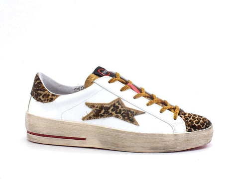 OKINAWA Low Plus Limited Sneaker Cavallino Bianco Leopard 1927 - Sandrini Calzature e Abbigliamento