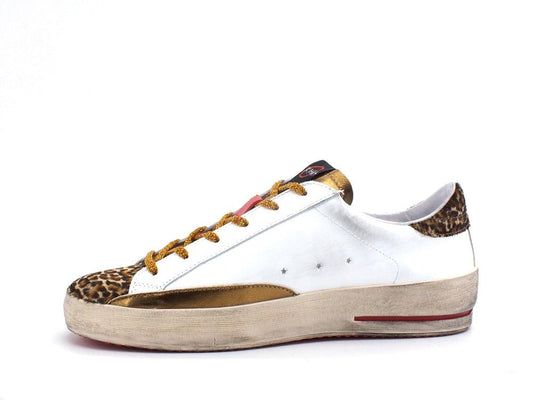 OKINAWA Low Plus Limited Sneaker Cavallino Bianco Leopard 1927 - Sandrini Calzature e Abbigliamento