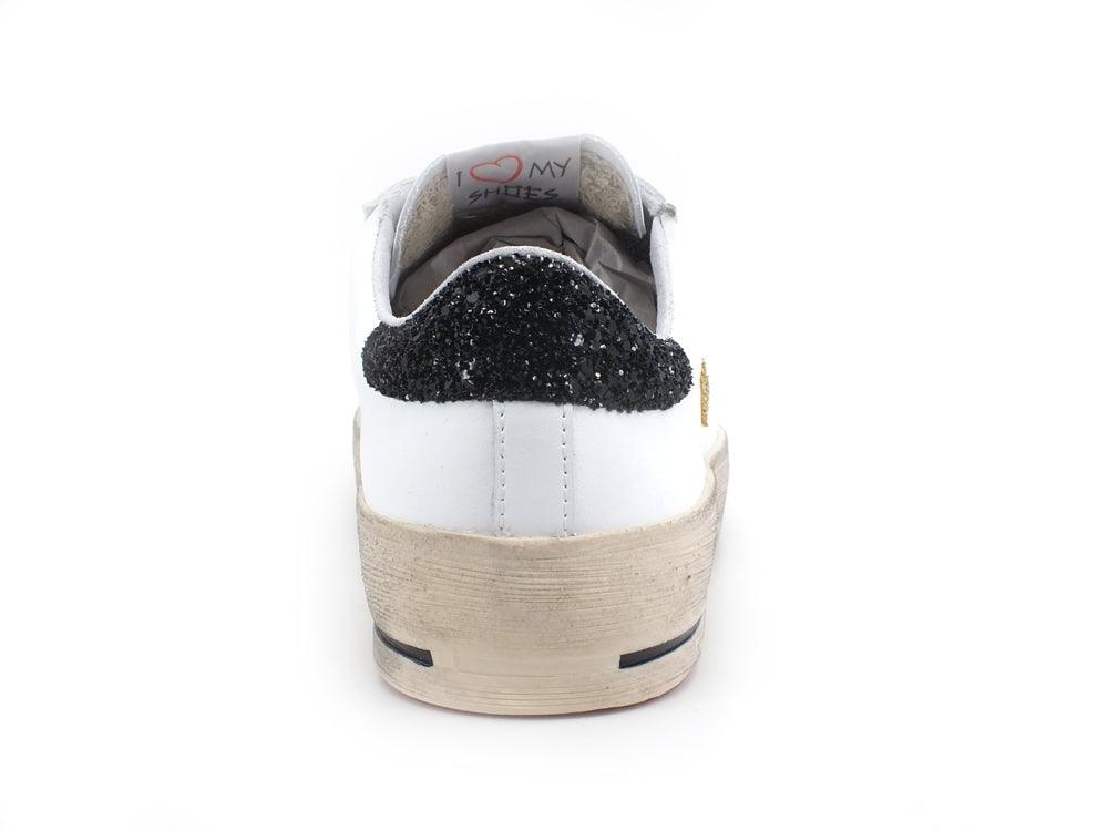 OKINAWA Low Plus Limited Sneaker Glitter Bianco Nero 2125 - Sandrini Calzature e Abbigliamento