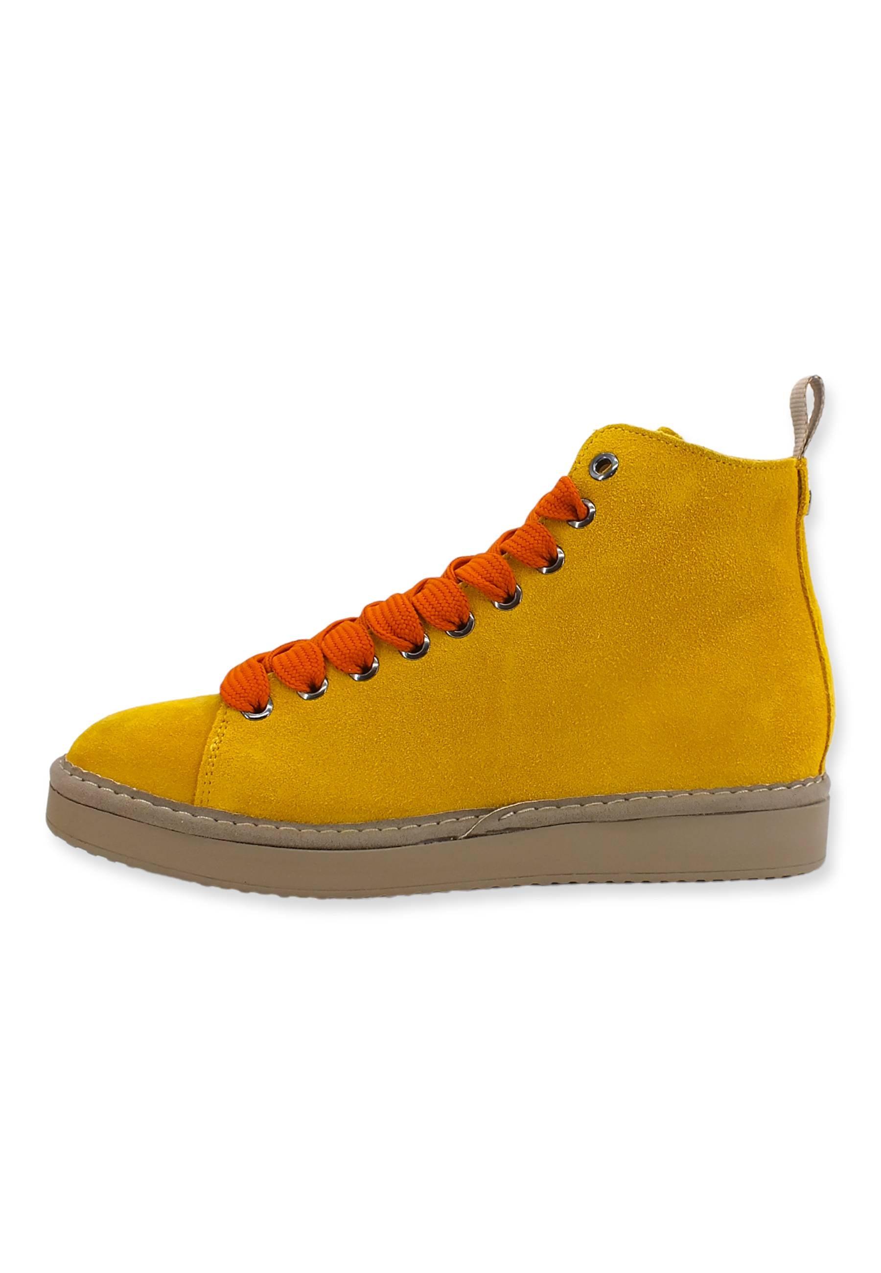 PAN CHIC Ankle Boot Sneaker Donna Giallo Citron Burnt Orange P01W1400200005 - Sandrini Calzature e Abbigliamento