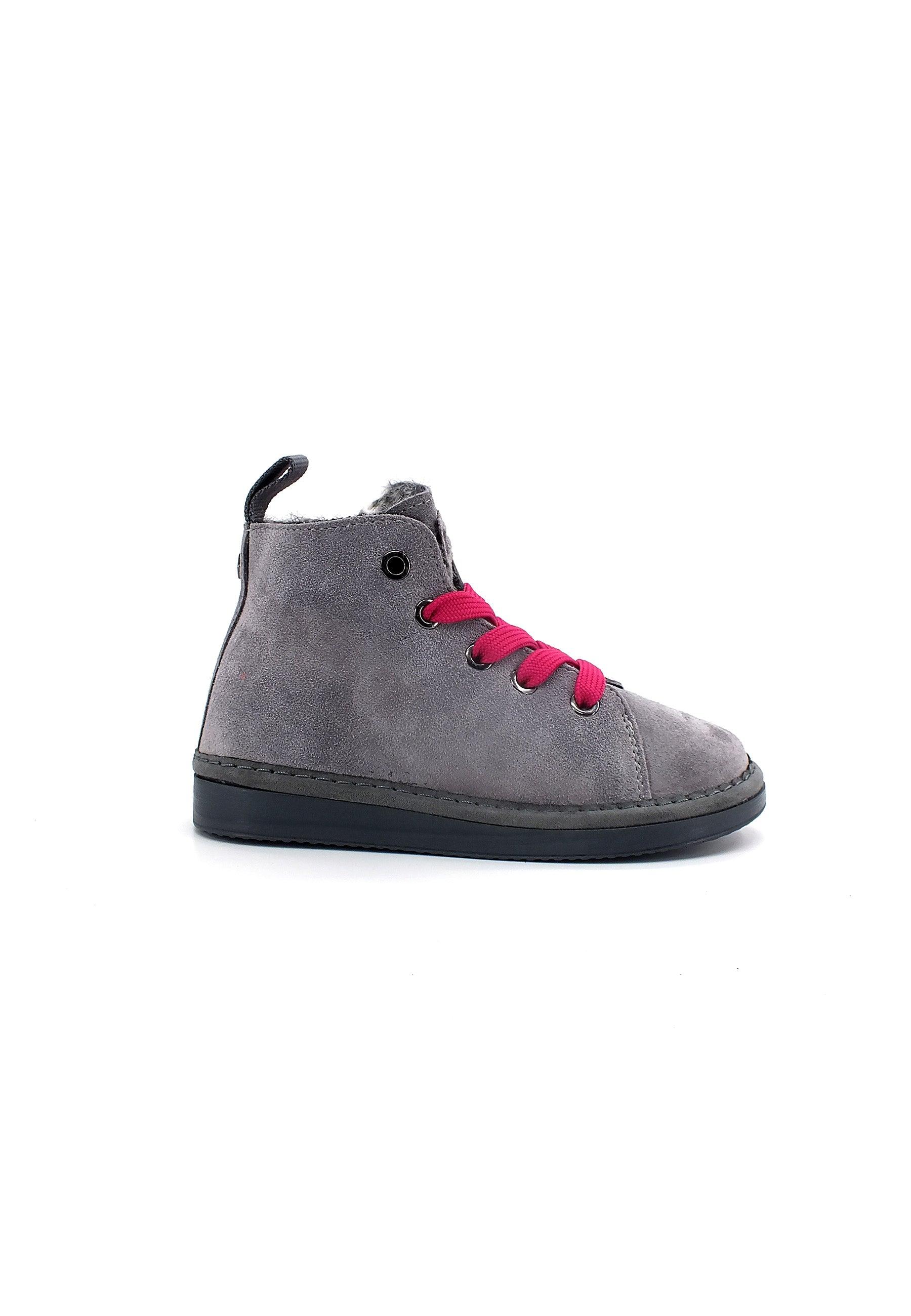 PAN CHIC Ankle Boot Sneaker Pelo Bimbo Grey Fuchsia P01B1400200006 - Sandrini Calzature e Abbigliamento