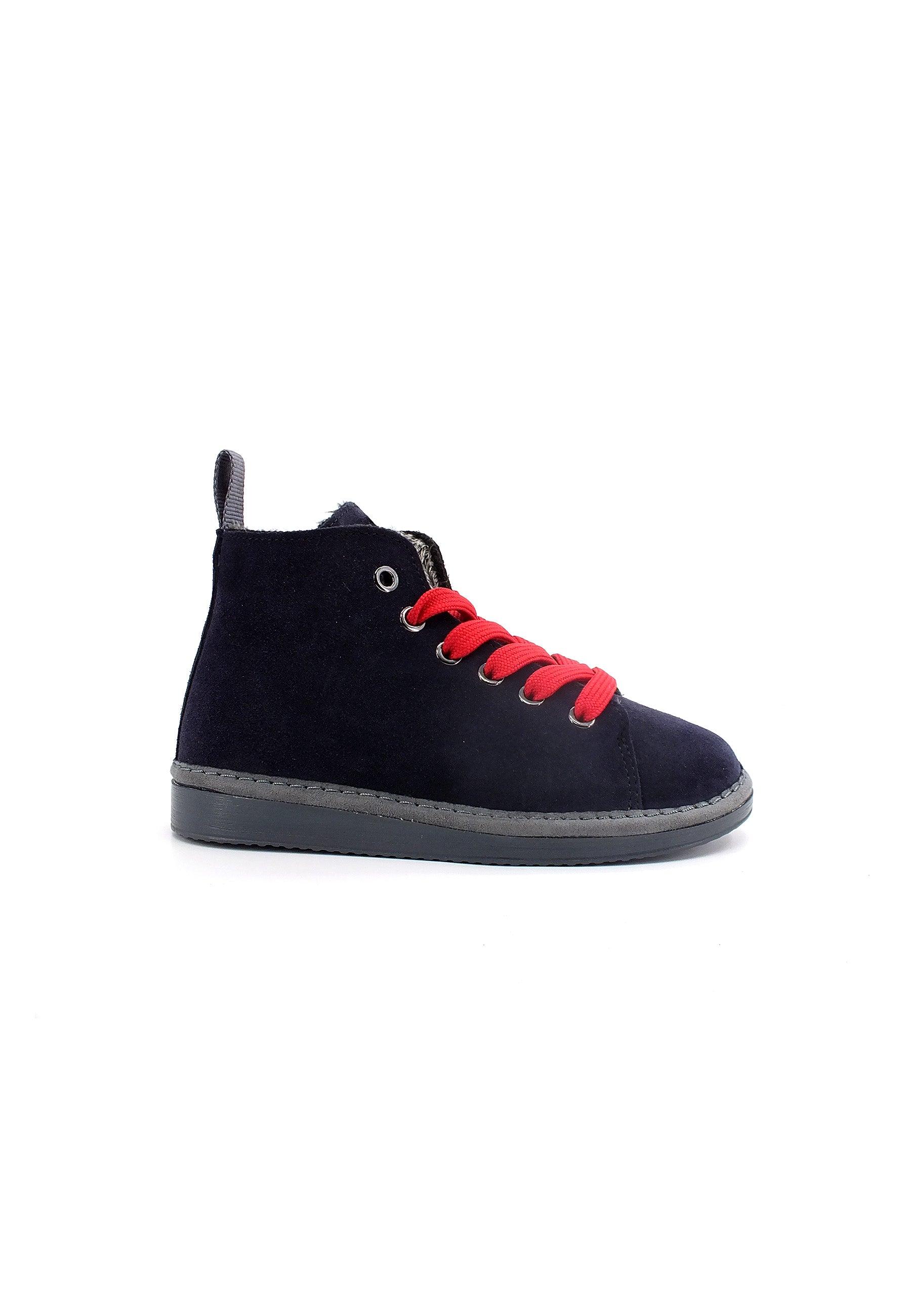 PAN CHIC Ankle Boot Sneaker Pelo Bimbo Space Blue Red P01B1400200006 - Sandrini Calzature e Abbigliamento