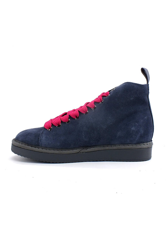 PAN CHIC Ankle Boot Sneaker Pelo Donna Dark Blue Fuchsia P01W1400200006 - Sandrini Calzature e Abbigliamento