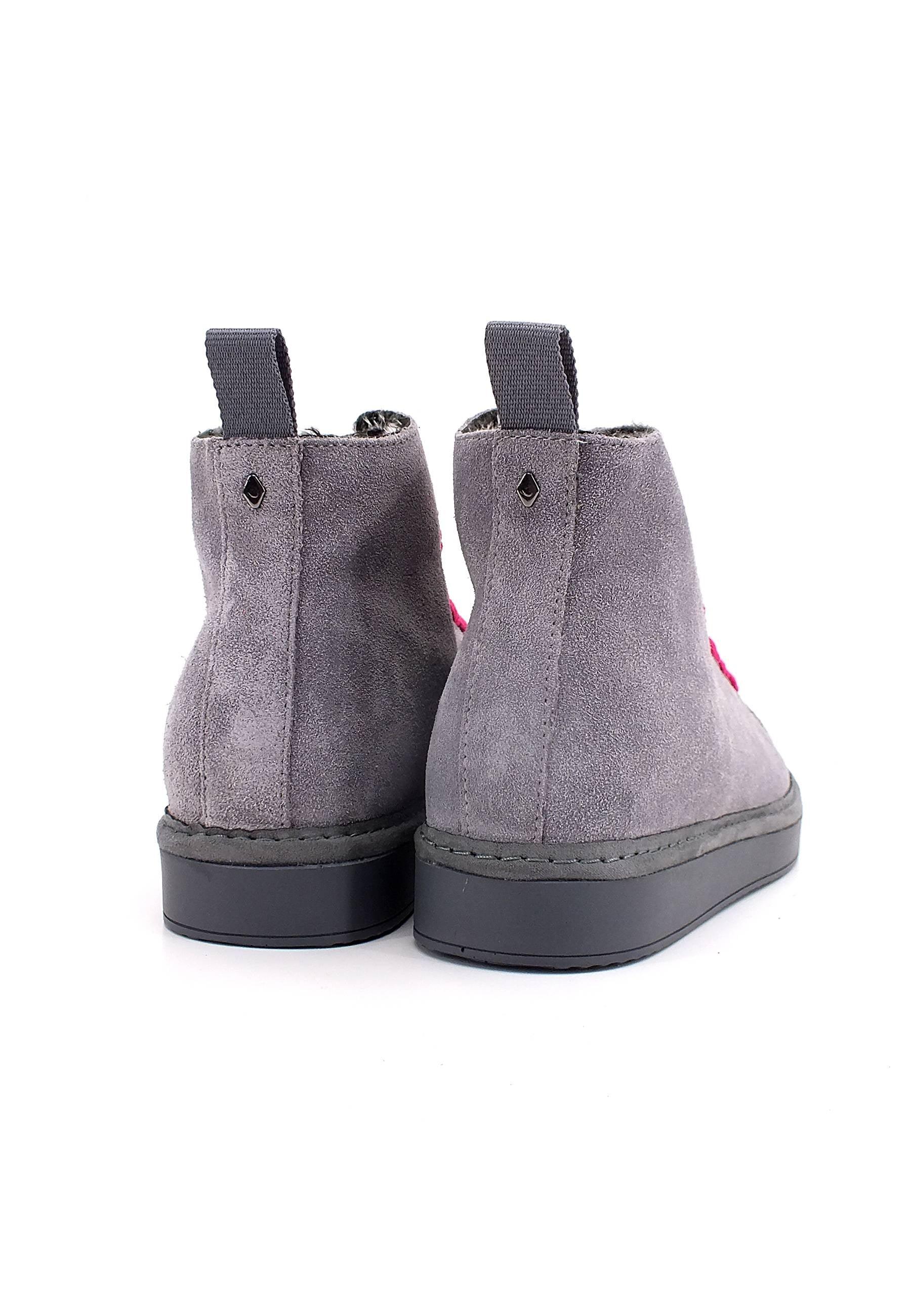 PAN CHIC Ankle Boot Sneaker Pelo Donna Grey Fuchsia P01W1400200006 - Sandrini Calzature e Abbigliamento