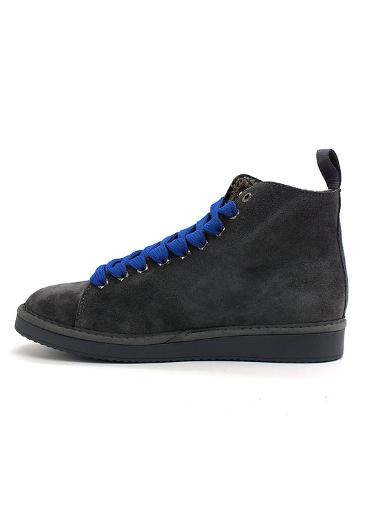 PAN CHIC Ankle Boot Sneaker Pelo Uomo Anthracite Electric Blue P01M1400200006 - Sandrini Calzature e Abbigliamento