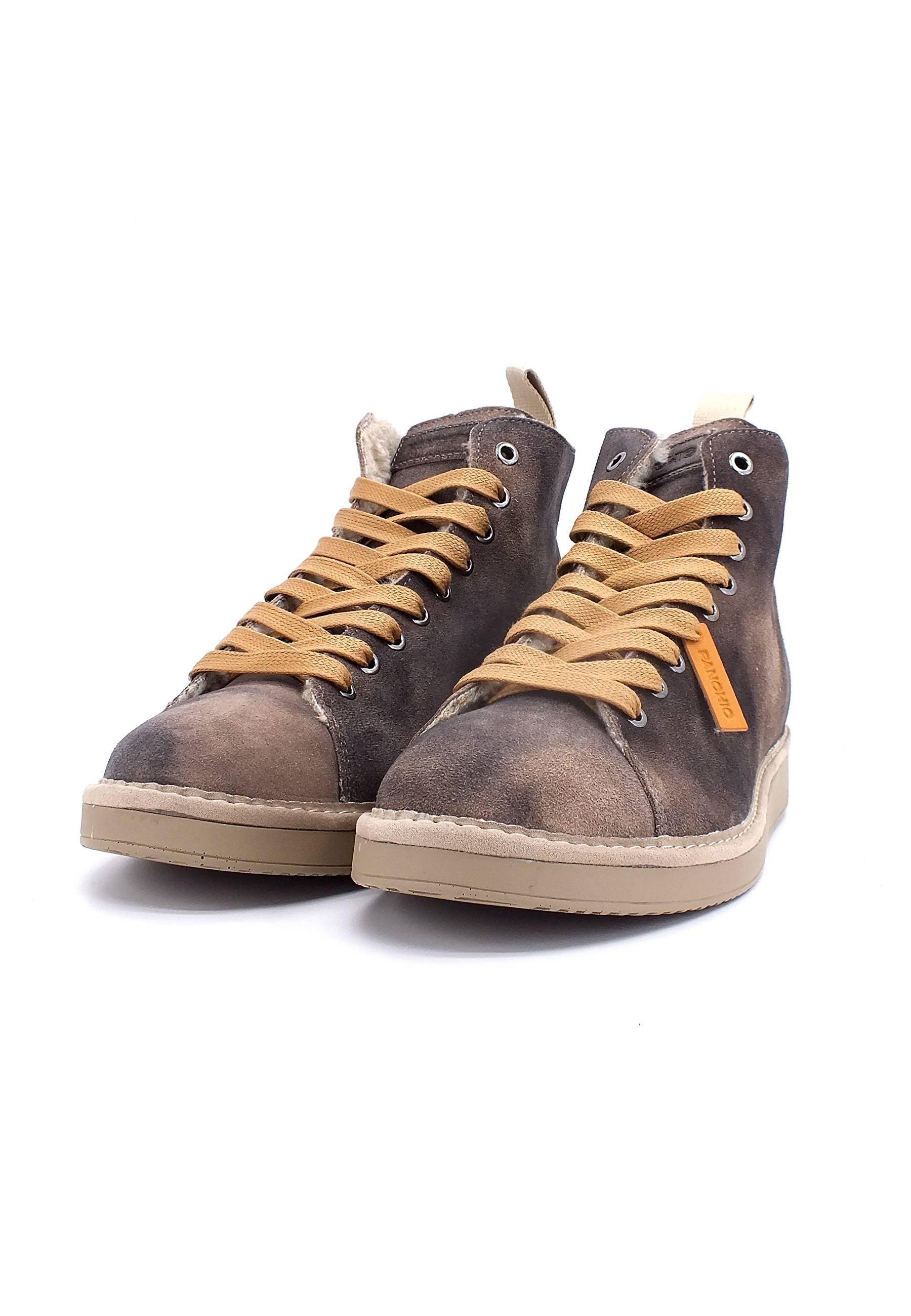 PAN CHIC Ankle Boot Sneaker Pelo Uomo Brown P01M1400200300 - Sandrini Calzature e Abbigliamento