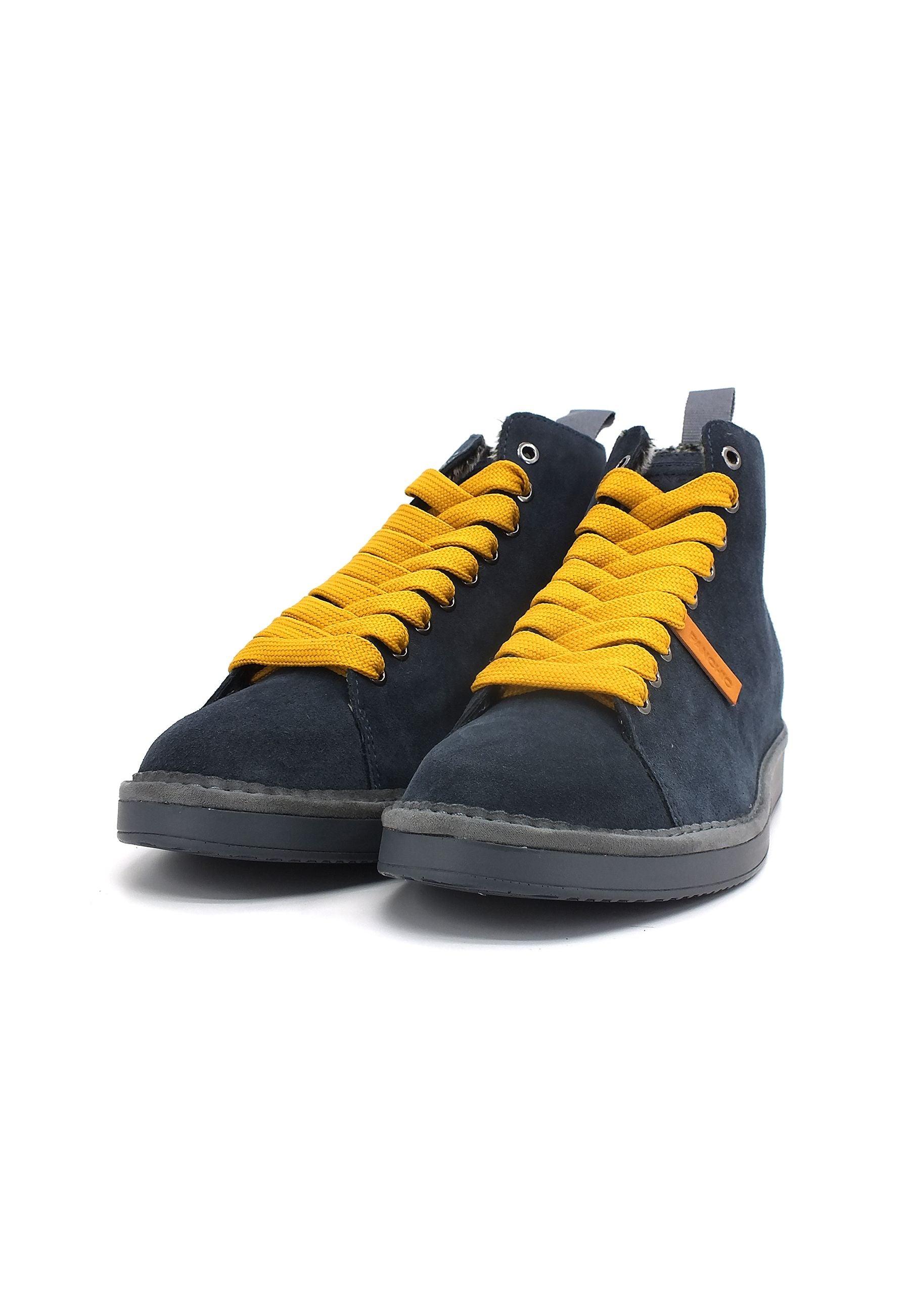 PAN CHIC Ankle Boot Sneaker Pelo Uomo Cobalt Grey P01M1400200006 - Sandrini Calzature e Abbigliamento