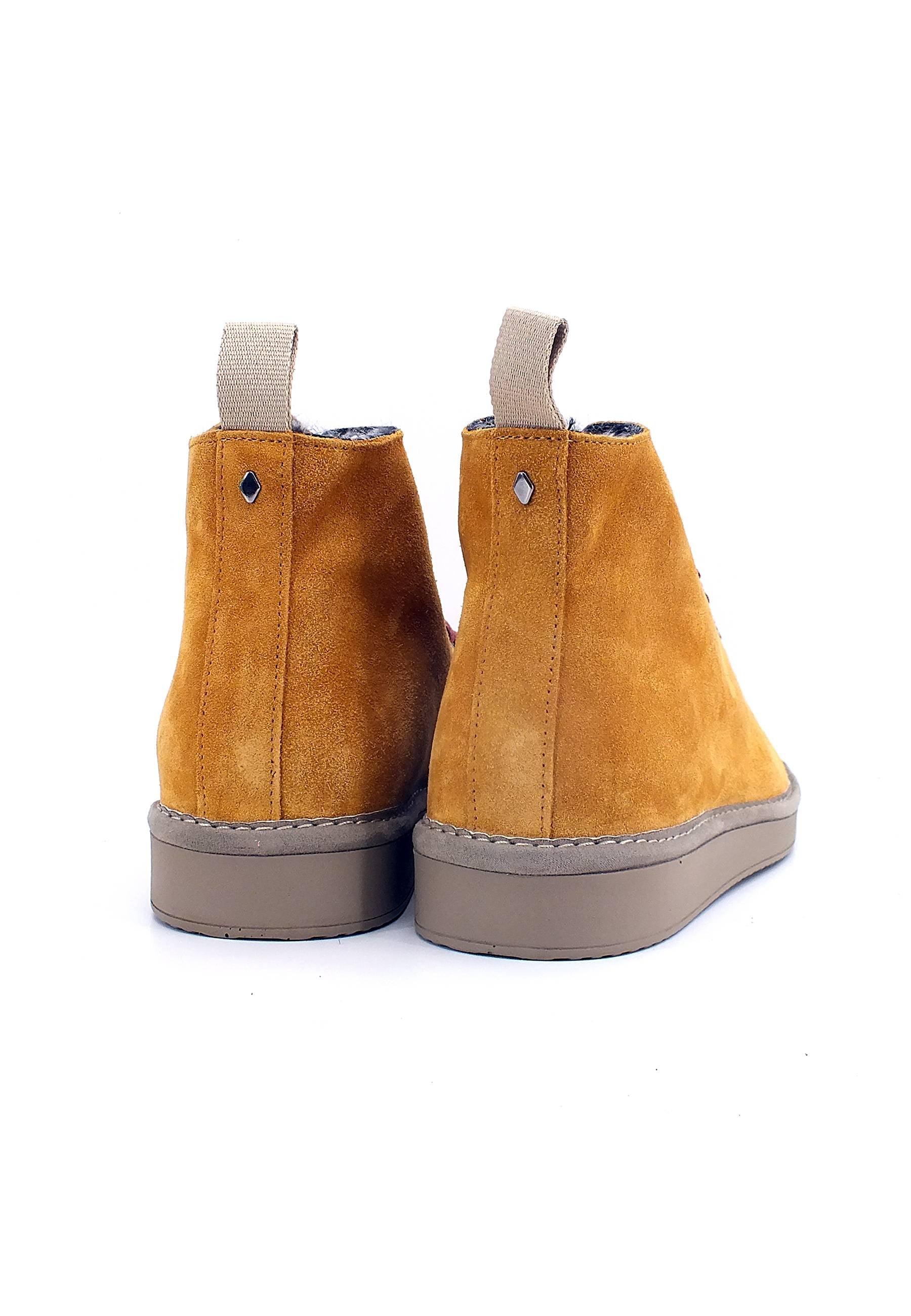 PAN CHIC Ankle Boot Sneaker Pelo Uomo Curry Brown Cognac P01M1400200006 - Sandrini Calzature e Abbigliamento