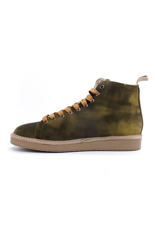 PAN CHIC Ankle Boot Sneaker Pelo Uomo Military Green P01M1400200300 - Sandrini Calzature e Abbigliamento