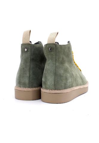 PAN CHIC Ankle Boot Sneaker Pelo Uomo Military Green Yellow P01M1400200006 - Sandrini Calzature e Abbigliamento