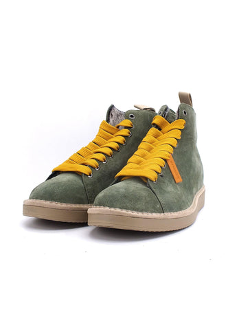 PAN CHIC Ankle Boot Sneaker Pelo Uomo Military Green Yellow P01M1400200006 - Sandrini Calzature e Abbigliamento