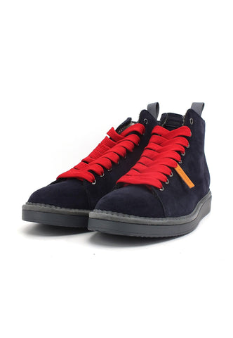 PAN CHIC Ankle Boot Sneaker Pelo Uomo Space Blue Red P01M1400200006 - Sandrini Calzature e Abbigliamento