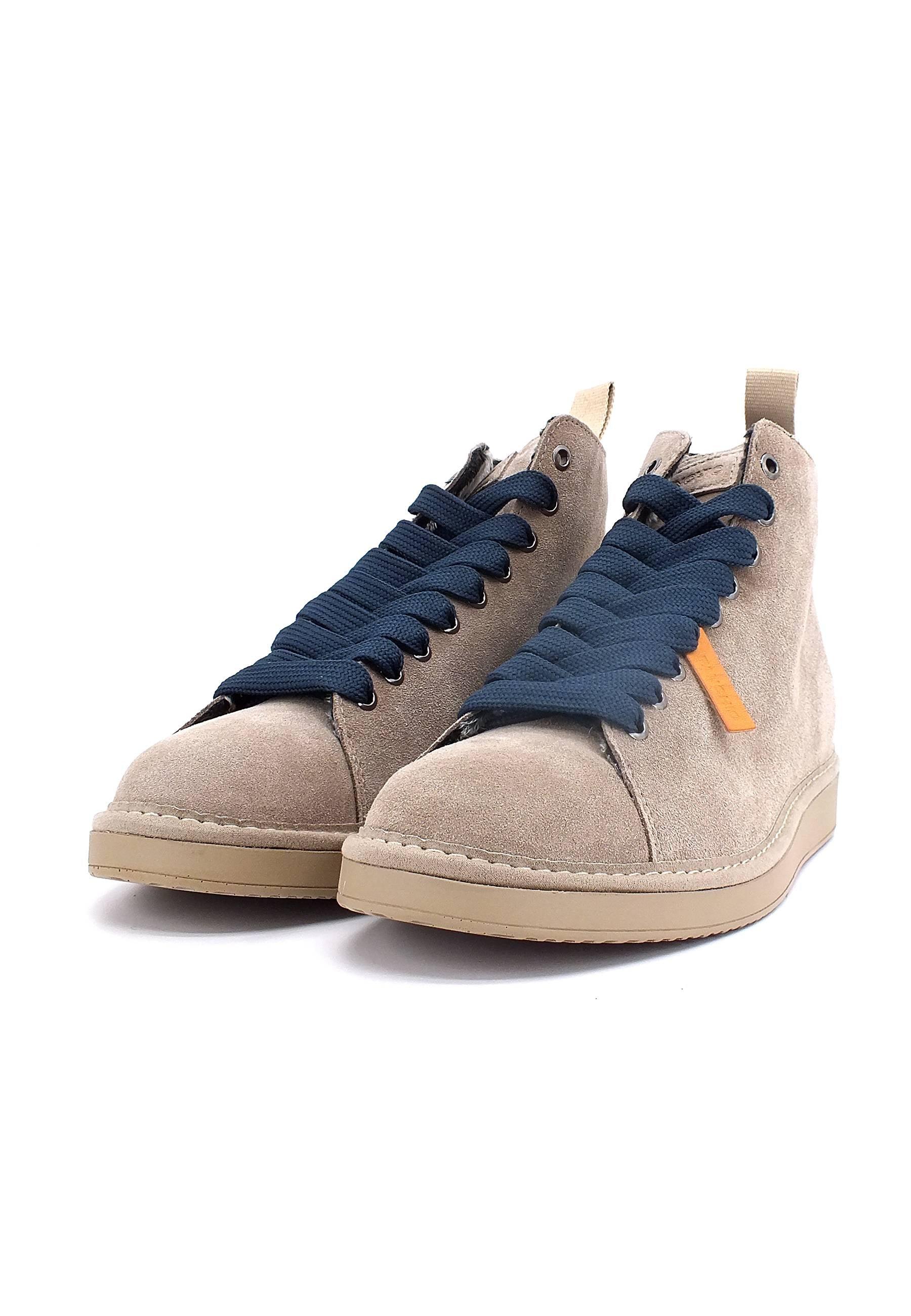 PAN CHIC Ankle Boot Sneaker Pelo Uomo Walnut Cobalt P01M1400200006 - Sandrini Calzature e Abbigliamento