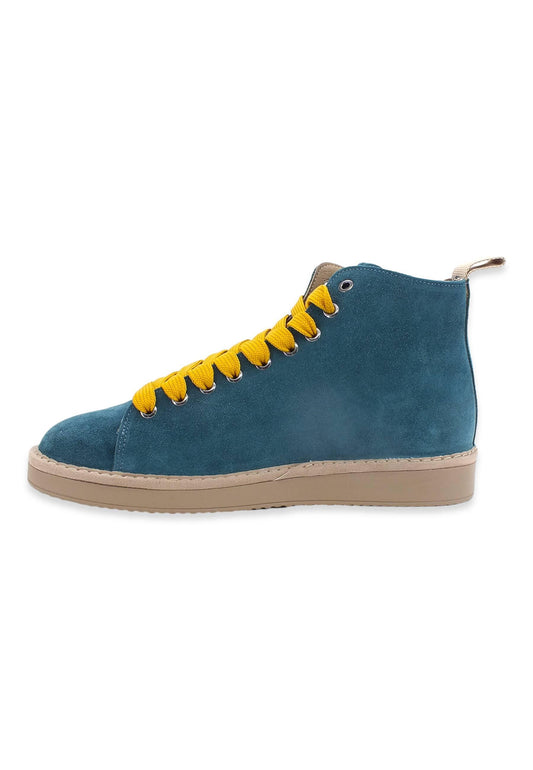 PAN CHIC Ankle Boot Sneaker Uomo Blu Petrol Yellow P01M1400200005 - Sandrini Calzature e Abbigliamento