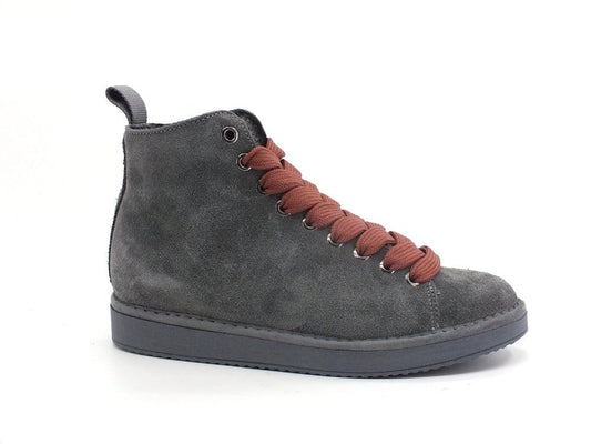 PAN CHIC Ankle Boot Suede Sneaker Pelo Anthracite Brown Rose P01W1400200006 - Sandrini Calzature e Abbigliamento