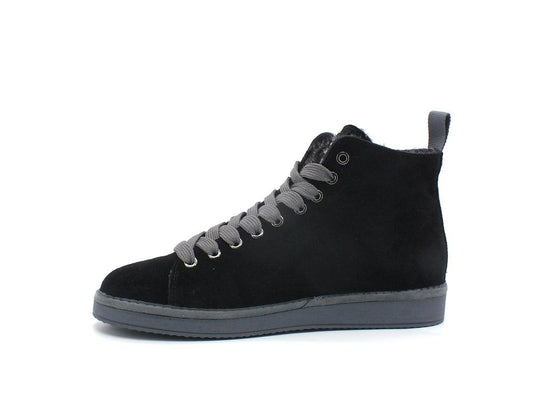 PAN CHIC Ankle Boot Suede Sneaker Pelo Black Grey P01M1400200006 - Sandrini Calzature e Abbigliamento