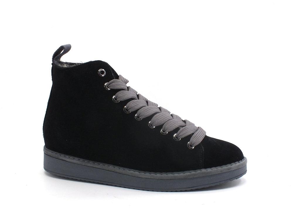 PAN CHIC Ankle Boot Suede Sneaker Pelo Black Grey P01W1400200006 - Sandrini Calzature e Abbigliamento