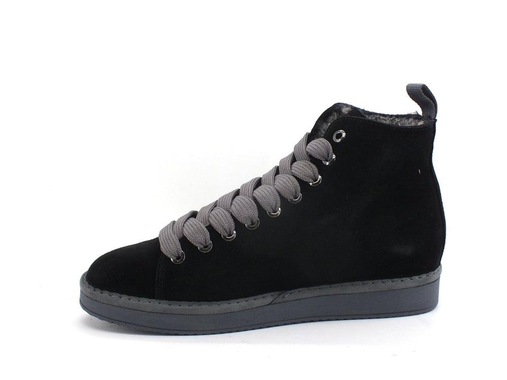 PAN CHIC Ankle Boot Suede Sneaker Pelo Black Grey P01W1400200006 - Sandrini Calzature e Abbigliamento