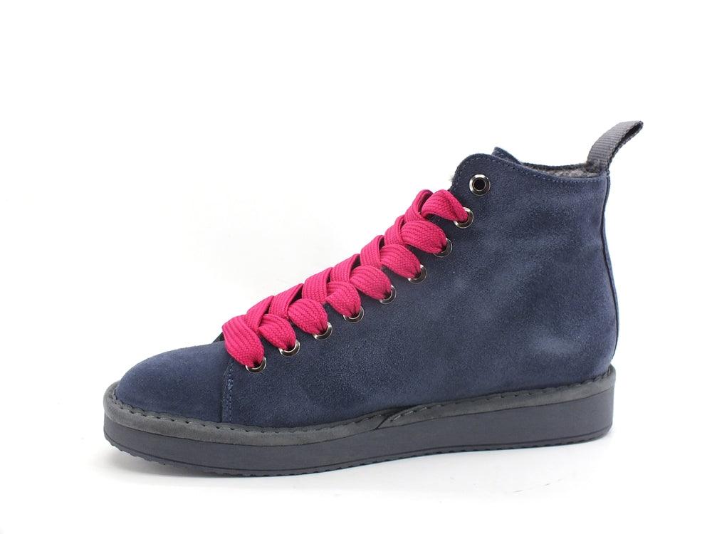 PAN CHIC Ankle Boot Suede Sneaker Pelo Blue Fuchsia P01W1400200006 - Sandrini Calzature e Abbigliamento