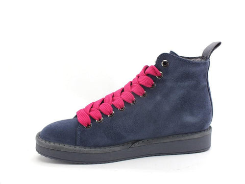 PAN CHIC Ankle Boot Suede Sneaker Pelo Blue Fuchsia P01W1400200006 - Sandrini Calzature e Abbigliamento