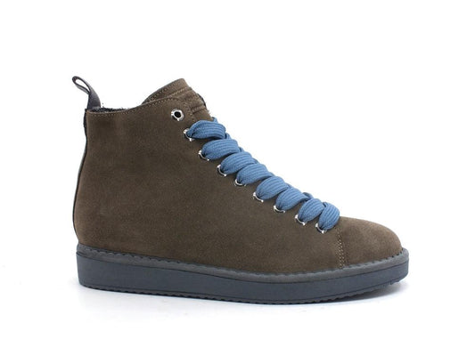 PAN CHIC Ankle Boot Suede Sneaker Pelo Brown Stone Azure P01W1400200006 - Sandrini Calzature e Abbigliamento